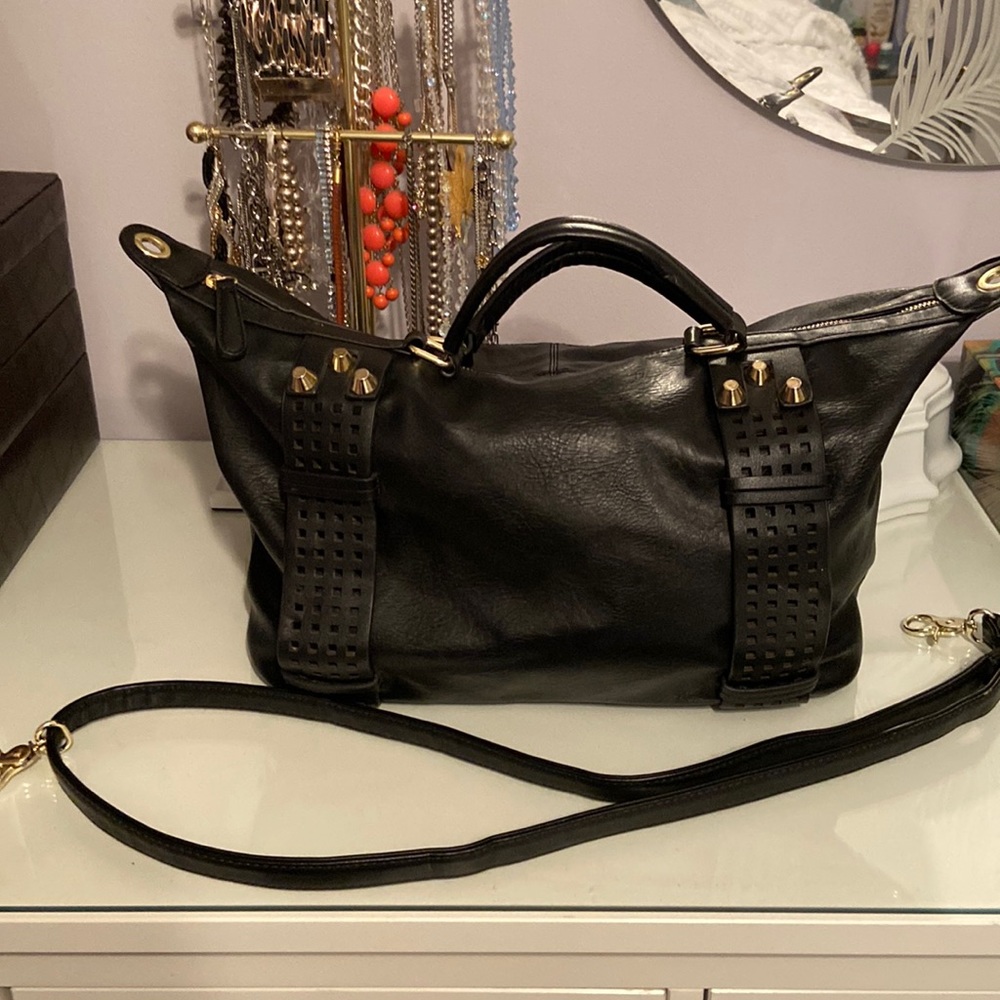 2for $20: Unique black tote 🖤 EUC!!